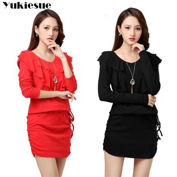 autumn winter maxi bodycon dress women long sleeve ol female long dresses elegant skinny ruffless solid slim dress 210412, Black;gray
autumn winter maxi bodycon dress women long sleeve ol female long dresses elegant skinny ruffless solid slim dress 210412, Black;gray