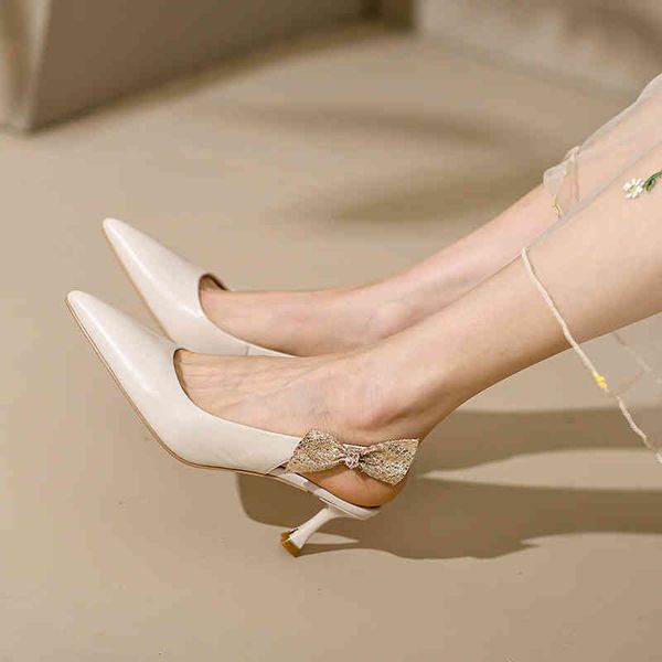 sandals spring and summer women's shoes pointed thin high heels bowknot cowhide baotou elastic cool single mzb8, Black
sandals spring and summer women's shoes pointed thin high heels bowknot cowhide baotou elastic cool single mzb8, Black
