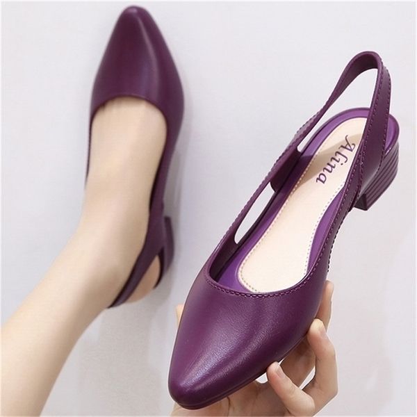 akexiya jelly sandals women pointed toe chunky med high heels flip flops slingback casual candy skidproof beach shoes for 220720, Black
akexiya jelly sandals women pointed toe chunky med high heels flip flops slingback casual candy skidproof beach shoes for 220720, Black