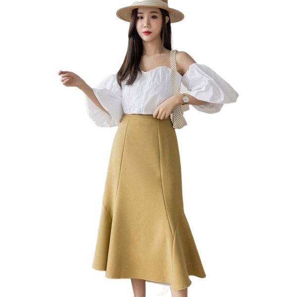 skirts korean fashion high-waisted long woman skirt summer solid mid-calf women irregular fishtail for female 03bj#, Black
skirts korean fashion high-waisted long woman skirt summer solid mid-calf women irregular fishtail for female 03bj#, Black