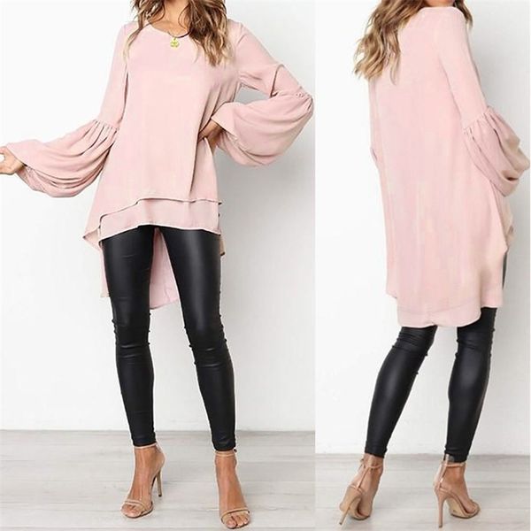 fashion women's asymmetrical blouse 2019 elegant puff sleeve layered blusas female solid blusas plus size tunic t200321, White
fashion women's asymmetrical blouse 2019 elegant puff sleeve layered blusas female solid blusas plus size tunic t200321, White
