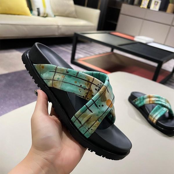 designer platform slippers luxury sandals slide hand painted cow leather slipper simple slides designer woman flip flops, Black
designer platform slippers luxury sandals slide hand painted cow leather slipper simple slides designer woman flip flops, Black