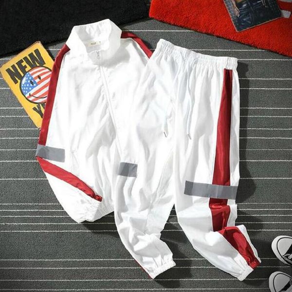 two-piece tracksuit men womens sportsuits gentlemen sets zipper fullset jacket suit set long sleeve reflective stripe jackets coat236d, Gray
two-piece tracksuit men womens sportsuits gentlemen sets zipper fullset jacket suit set long sleeve reflective stripe jackets coat236d, Gray