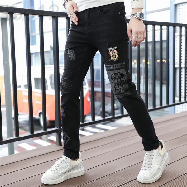 men's jeans designer 2022 autumn and winter new jeans men's letters sequins fashion korean print slim leggings casual pants puz5, Blue
men's jeans designer 2022 autumn and winter new jeans men's letters sequins fashion korean print slim leggings casual pants puz5, Blue