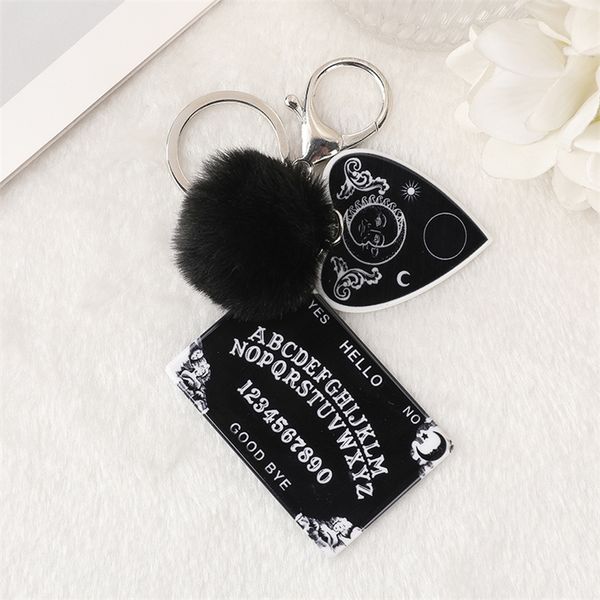 1pc women ouija planchette keychain acrylic pompom car mirror keyring punk board crafts handbag jewelry charms 220622, Silver
1pc women ouija planchette keychain acrylic pompom car mirror keyring punk board crafts handbag jewelry charms 220622, Silver