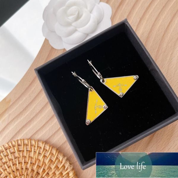 inverted triangle logo yellow dangle earrings all-match fashion earrings european and american geometric popular, Silver
inverted triangle logo yellow dangle earrings all-match fashion earrings european and american geometric popular, Silver
