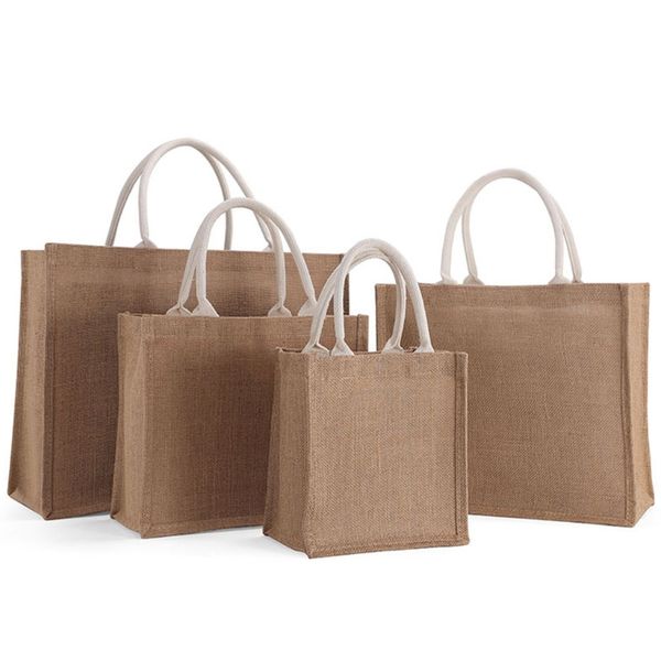 jute burlap tote large reusable grocery bags with handles women casual shopping bag beach travel storage organizer handbag
jute burlap tote large reusable grocery bags with handles women casual shopping bag beach travel storage organizer handbag