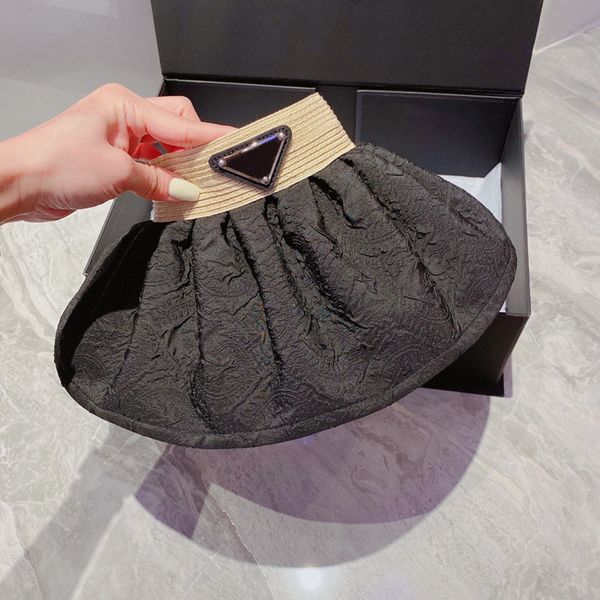 designer pleated visor hat cap luxury women straw fitted hats fashion casquette wrinkle caps summer beach sunhat multiple colors styles 2022, Blue;gray
designer pleated visor hat cap luxury women straw fitted hats fashion casquette wrinkle caps summer beach sunhat multiple colors styles 2022, Blue;gray
