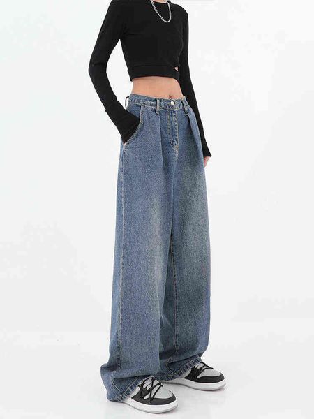 2022 early autumn fashion women harajuku jeans wide blowjob loose casual retro wash denim pants baggy long pants basic cozy basic l220726, Blue
2022 early autumn fashion women harajuku jeans wide blowjob loose casual retro wash denim pants baggy long pants basic cozy basic l220726, Blue