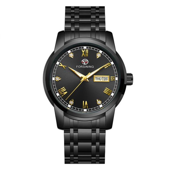 wristwatches forsining watches european and american style men's personality leisure week automatic mechanical watch wrist round, Slivery;brown
wristwatches forsining watches european and american style men's personality leisure week automatic mechanical watch wrist round, Slivery;brown