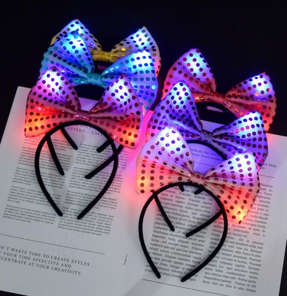 children sequin big bow headband led light up hairband fashion birthday decoration hair accessories, Slivery;white
children sequin big bow headband led light up hairband fashion birthday decoration hair accessories, Slivery;white