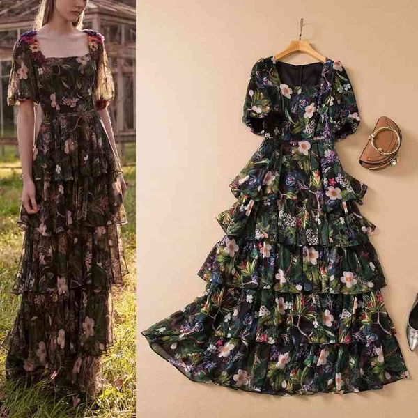 casual dresses street skirt summer women's square neck floral print waist ruffle dress, Black;gray
casual dresses street skirt summer women's square neck floral print waist ruffle dress, Black;gray