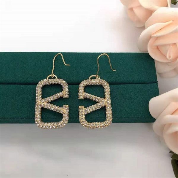fine new earrings heavy industry full diamond earrings brass earrings, Golden