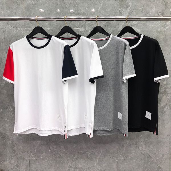 contrast color designer men's t-shirts panelled summer basic crew neck short-sleeved t shirt 100% cotton luxury brand new official wom, White;black
contrast color designer men's t-shirts panelled summer basic crew neck short-sleeved t shirt 100% cotton luxury brand new official wom, White;black