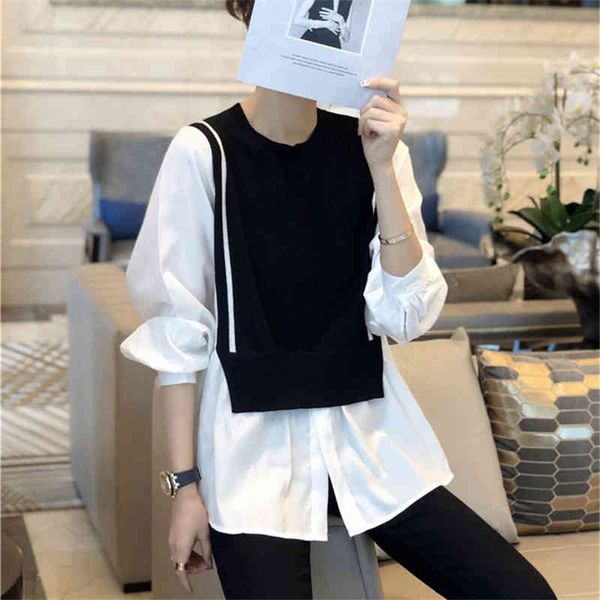 women's polos spring and summer european women's clothing fashion foreign style fake two-piece knitted vest shirt 69ab, White
women's polos spring and summer european women's clothing fashion foreign style fake two-piece knitted vest shirt 69ab, White