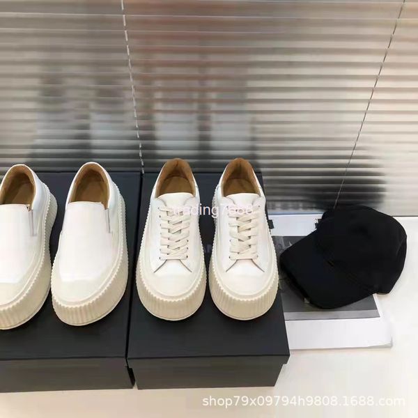 dress shoes jil small white shoes women's thick bottom biscuit elevated casual board sander xu lu same single, Black
dress shoes jil small white shoes women's thick bottom biscuit elevated casual board sander xu lu same single, Black
