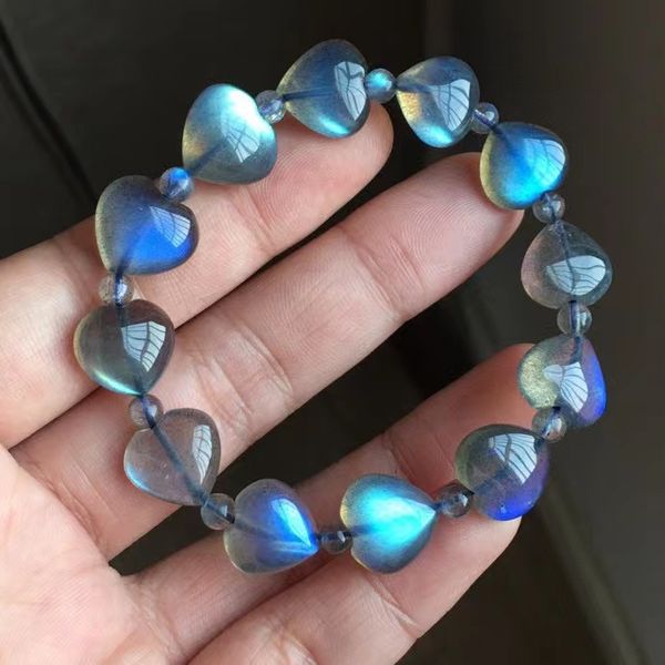 natural blue light labradorite clear heart beads bracelet crystal 14x14mm women labradorite carved grey moonstone stone aaaaa, Silver
natural blue light labradorite clear heart beads bracelet crystal 14x14mm women labradorite carved grey moonstone stone aaaaa, Silver