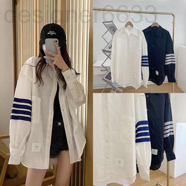 women's blouses & shirts designer tb four bar shirt summer and autumn college style white cotton hemp fashionable versatile long sleeve
women's blouses & shirts designer tb four bar shirt summer and autumn college style white cotton hemp fashionable versatile long sleeve