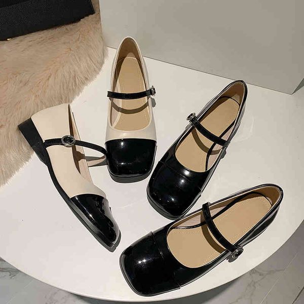 sandals super soft flat bottom ancient color matching square head single shoes women's british style one button mary jane l6q2, Black
sandals super soft flat bottom ancient color matching square head single shoes women's british style one button mary jane l6q2, Black