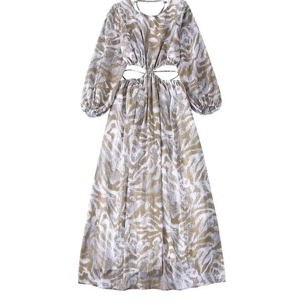 traf women fashion with hollow out printed midi dress vintage puff sleeves elastic straps female dresses vestidos mujer 220813, Black;gray
traf women fashion with hollow out printed midi dress vintage puff sleeves elastic straps female dresses vestidos mujer 220813, Black;gray