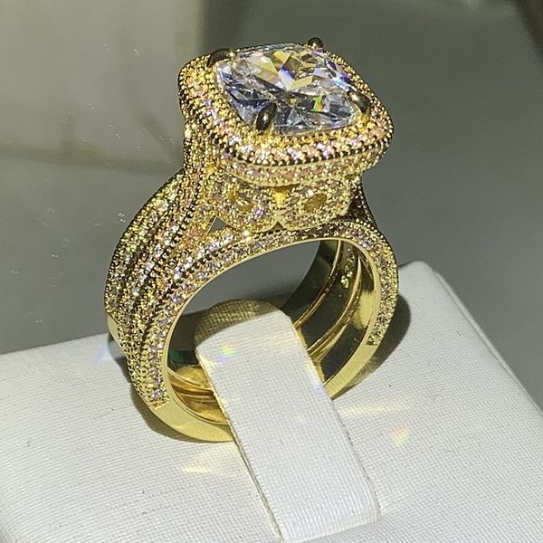 choucong band new vintage jewelry 925 sterling silver 18k gold fill cushion shape white z cz diamond gemstones wedding ring, Golden;silver
choucong band new vintage jewelry 925 sterling silver 18k gold fill cushion shape white z cz diamond gemstones wedding ring, Golden;silver