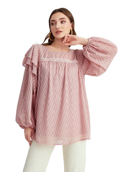 lantern sleeve ruffle trim embroidery mesh insert fuzzy d1rv#, White
lantern sleeve ruffle trim embroidery mesh insert fuzzy d1rv#, White