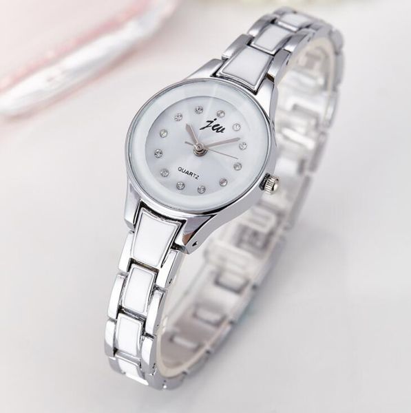 fashion watches imitation ceramic design stainless steel bracelet women wristwatches clock, Slivery;golden 
fashion watches imitation ceramic design stainless steel bracelet women wristwatches clock, Slivery;golden