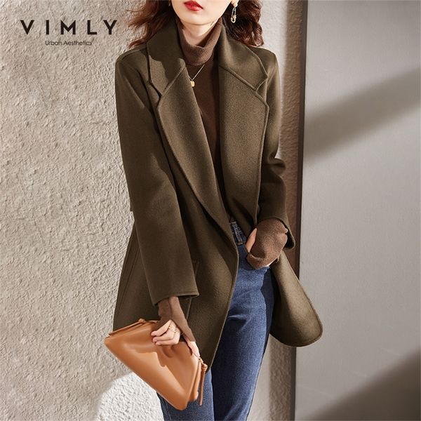 women's wool blends vimly winter 100% wool coats women long jackets korean fashion lapel pockets overcoat elegant female woolen coat 50, Black
women's wool blends vimly winter 100% wool coats women long jackets korean fashion lapel pockets overcoat elegant female woolen coat 50, Black