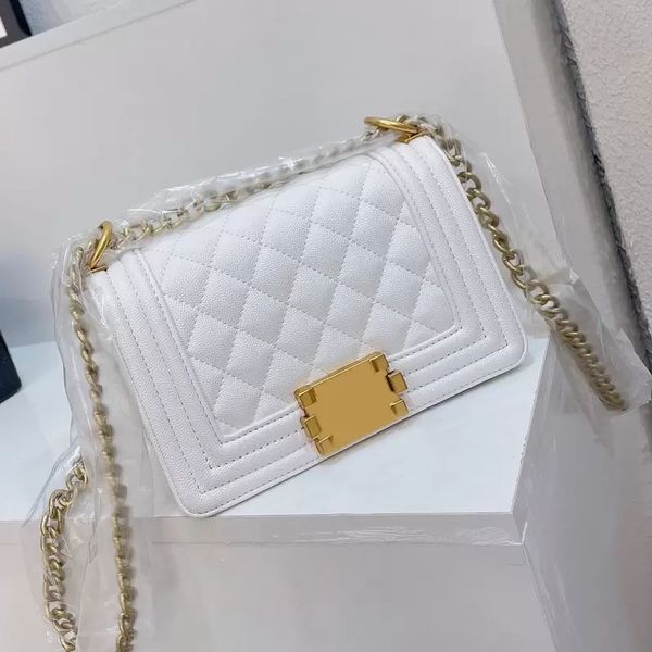 22ss womens classic square boy bags caviar calfskin classic quilted diamond gold metal hardware chain luxury crossbody strap handbag designe
22ss womens classic square boy bags caviar calfskin classic quilted diamond gold metal hardware chain luxury crossbody strap handbag designe