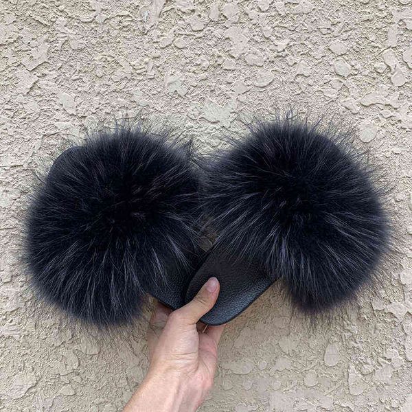 real fur slides women big fur slippers summer furry slides fluffy slippers female flip flops with fur women's sandals shoes 2021, Black
real fur slides women big fur slippers summer furry slides fluffy slippers female flip flops with fur women's sandals shoes 2021, Black