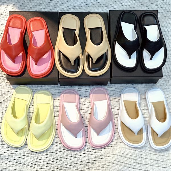 2022 cute macaron color women bread slippers leather soft comfortable daily home leisure platform shoes summer beach flip flops designer sli, Black
2022 cute macaron color women bread slippers leather soft comfortable daily home leisure platform shoes summer beach flip flops designer sli, Black