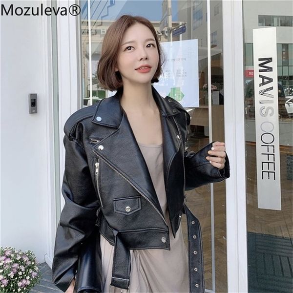 mozuleva 2020 winter coat retro high street turn-down neck women pu leather jacket short black faux leather jacket female loose lj201126
mozuleva 2020 winter coat retro high street turn-down neck women pu leather jacket short black faux leather jacket female loose lj201126