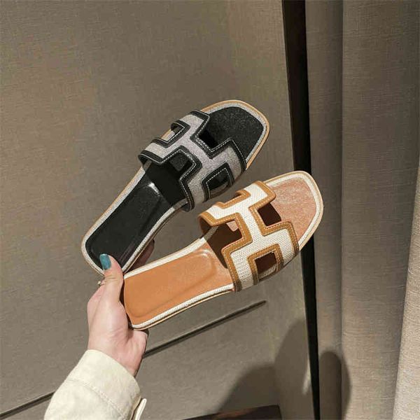 slippers net red h slippers women's summer flat bottomed fashion wear leather h sandals korean beach tourism one word, Black
slippers net red h slippers women's summer flat bottomed fashion wear leather h sandals korean beach tourism one word, Black