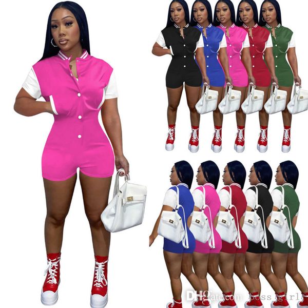 designer womens baseball jumpsuits summer casual bodysuit short sleeve one piece stripe printed rompers sportswear, Black;white
designer womens baseball jumpsuits summer casual bodysuit short sleeve one piece stripe printed rompers sportswear, Black;white