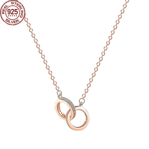 s925 sterling silver interlocking necklace female minority design simple light l
s925 sterling silver interlocking necklace female minority design simple light l