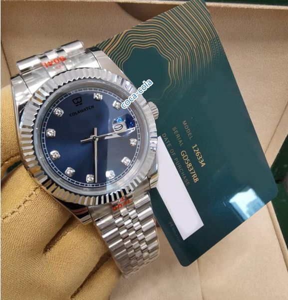 2022 fashion waterproof wristwatches dress diver styles 41mm date diamond dial fluted bezel 8215 automatic five bead strap with serial card, Slivery;brown
2022 fashion waterproof wristwatches dress diver styles 41mm date diamond dial fluted bezel 8215 automatic five bead strap with serial card, Slivery;brown