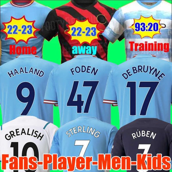 21 22 23 haaland soccer jerseys grealish sterling mans cities mahrez fans player version de bruyne foden 2022 2023 football shirt kids, Black;yellow
21 22 23 haaland soccer jerseys grealish sterling mans cities mahrez fans player version de bruyne foden 2022 2023 football shirt kids, Black;yellow