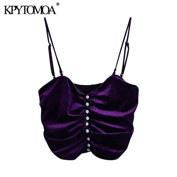 kpytomoa women fashion pleated velvet cropped tank vintage back elastic removable straps female camis mujer 210401, White
kpytomoa women fashion pleated velvet cropped tank vintage back elastic removable straps female camis mujer 210401, White