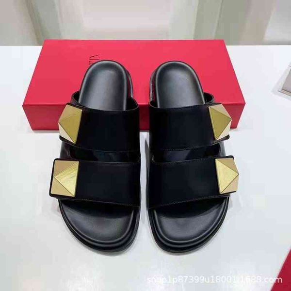 slippers slippers outdoor lovers beach casual line women men can take samples, Black