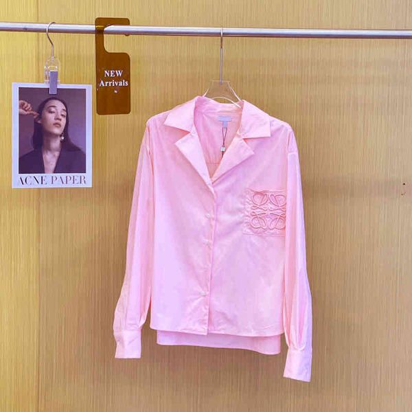 clothing version spring new embroidered pocket pink lapel long sleeve shirt women's super fire outlet_uvp4, White
clothing version spring new embroidered pocket pink lapel long sleeve shirt women's super fire outlet_uvp4, White