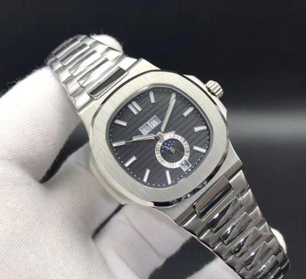 18 colors watches 5726 mechanical automatic men watch moon phase 24h stainless steel all functions work 40.5mm, Slivery;brown
18 colors watches 5726 mechanical automatic men watch moon phase 24h stainless steel all functions work 40.5mm, Slivery;brown