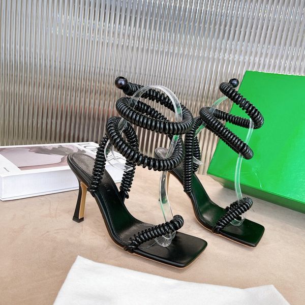 fashion trend luxury brand shoe wire stretch stiletto sandals comfortable designer sands women, Black
fashion trend luxury brand shoe wire stretch stiletto sandals comfortable designer sands women, Black