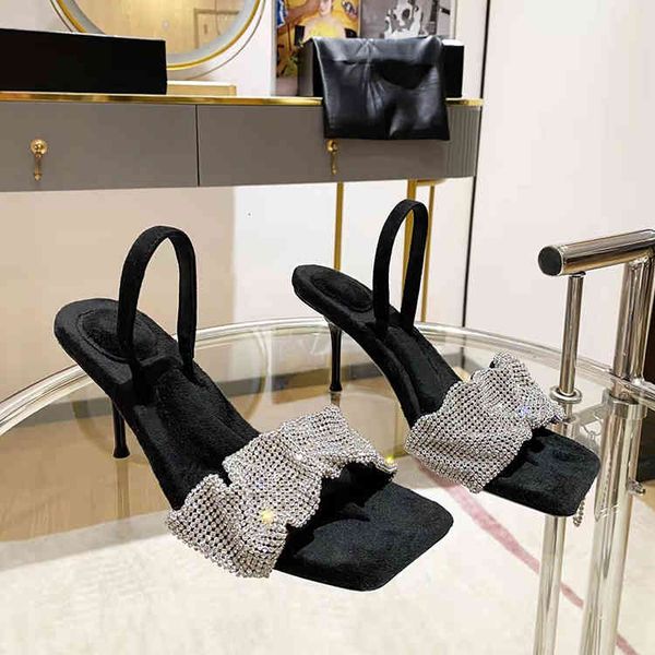 sliers gaoding spring and summer dami with rhinestone stiletto square head sandals, Black
sliers gaoding spring and summer dami with rhinestone stiletto square head sandals, Black