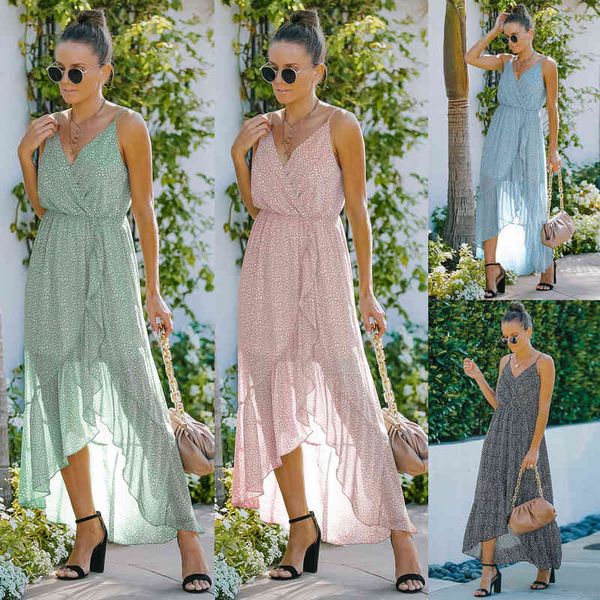 dress women's summer women's wear 2022 new wave point ruffle suspender skirt long skirt, Black;gray
dress women's summer women's wear 2022 new wave point ruffle suspender skirt long skirt, Black;gray