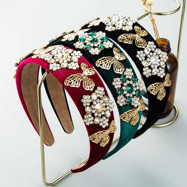 chime hair hoop baroque trend star head female metal butterfly wide edge velvet ornament, Silver
chime hair hoop baroque trend star head female metal butterfly wide edge velvet ornament, Silver