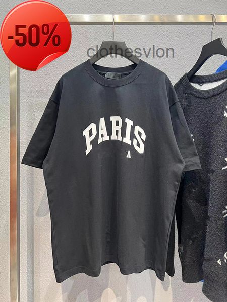 designer t shirts shirt balencaigass b high edition spring summer paris letter printed short sleeve t-shirt loose os shoulder coup, White 
designer t shirts shirt balencaigass b high edition spring summer paris letter printed short sleeve t-shirt loose os shoulder coup, White