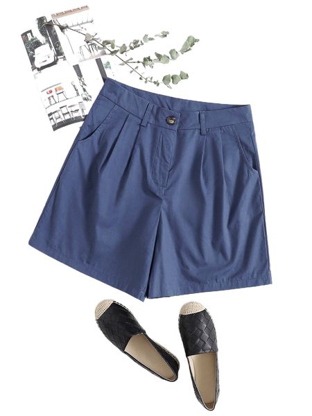 high waist wide leg shorts r7ae#, White;black