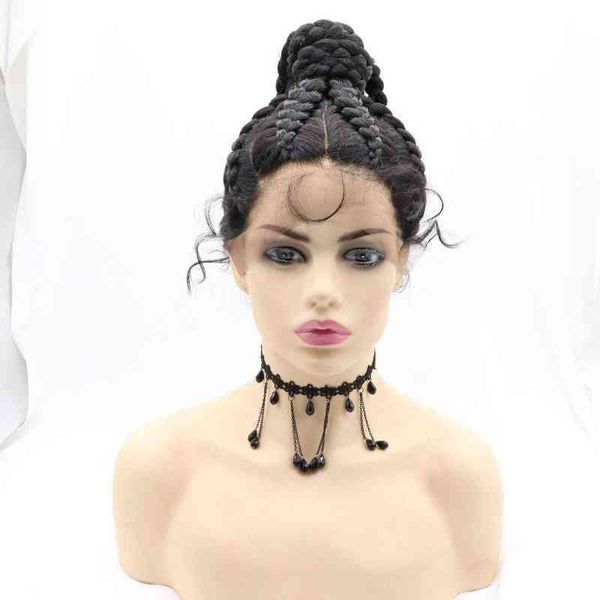 nxy wigs big braid eight strand high ponytail front lace chemical fiber headgear, Black;brown
nxy wigs big braid eight strand high ponytail front lace chemical fiber headgear, Black;brown