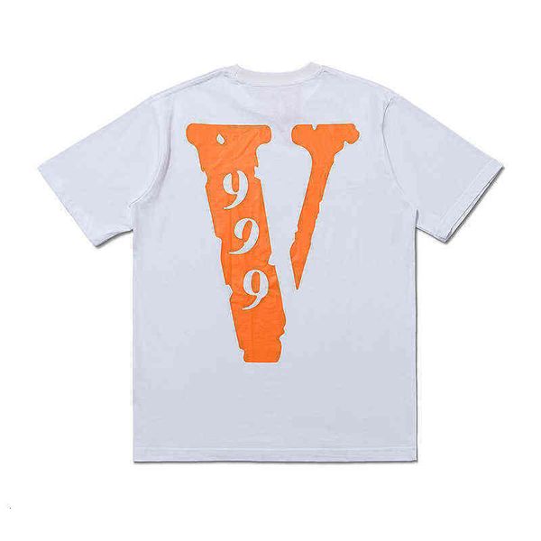 vlones fashion 999 series printed large v european edition over size short sleeve t-shirt, White;black 
vlones fashion 999 series printed large v european edition over size short sleeve t-shirt, White;black