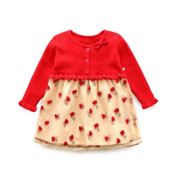 2021 new spring and autumn pure cotton baby girl festive red rose gauze dress girls long-sleeved cotton dress aa220323, Red;yellow
2021 new spring and autumn pure cotton baby girl festive red rose gauze dress girls long-sleeved cotton dress aa220323, Red;yellow